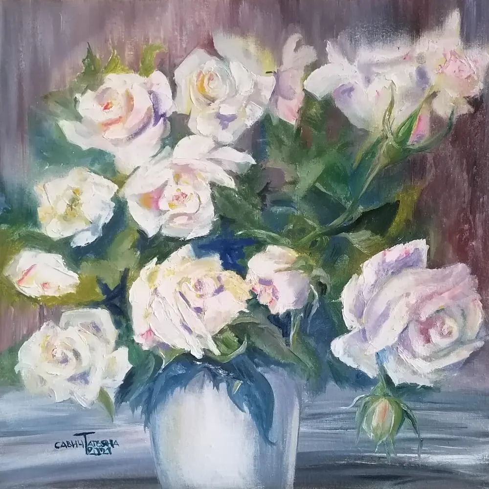 Картина Букет белых роз от Art Магазина Абрис Клуб