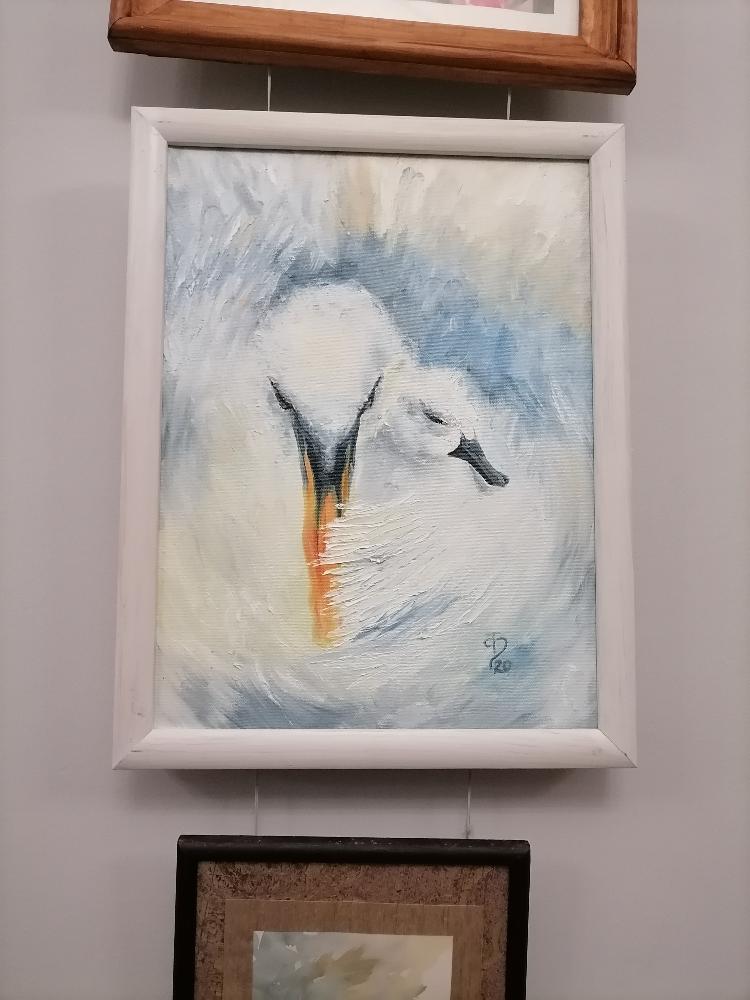 Картина Лебедь с лебедёнком от Art Магазина Абрис Клуб