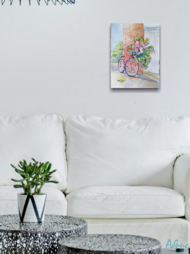 Картина Велосипед с цветами от Art Магазина Абрис Клуб