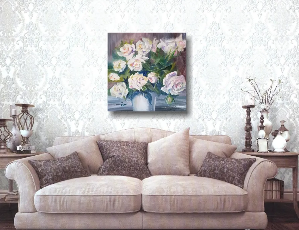 Картина Букет белых роз от Art Магазина Абрис Клуб