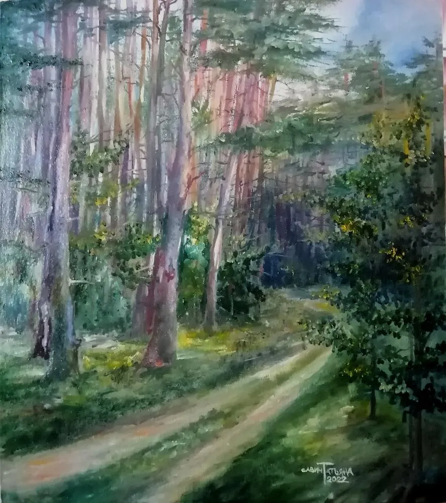 Картина Дорога в сосновом лесу летом от Art Магазина Абрис Клуб